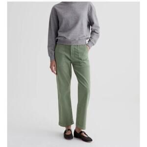 AG Adriano Goldschmied Jeans Women's 29 Analeigh High Rise Straight Crop Green